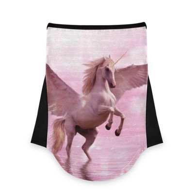 AJINGA Face Coverings Bandana Ear Loops StylishUnicorn Wings Horse Women Neck Gaiters for Dust Wind Motorcycle Men