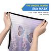 AJINGA Face Coverings Bandana Ear Loops StylishPurple Flower Butterfly Women Neck Gaiters for Dust Wind Motorcycle Men view 3