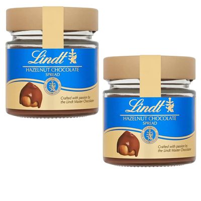 2 x Bottles of Lindt Hazelnut Chocolate Spread 200g