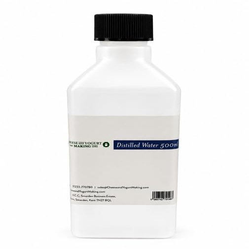 DISTILLED WATER 500ml, Ultra-Pure, Mineral-Free Water for pH Meters, Batteries, Steam Irons & Sensitive Plants