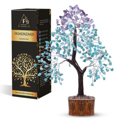 Steine und Kristalle Trkiser Kristall Kristall Ornament, Reiki Geschenke Home Decor Spirituelle, Schtze Dekor, Chakra Kristall Baum Feng Shui Dekor, Baum des Lebens Edelstein