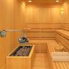 Wooden Sauna Bucket with Ladle Hourglass 7L Sauna Bucket with Strong and Durable Hourglass Thermometer Hygrometer Sauna Aromatherapy Oil Cup Kit with Long Handle Set view 4