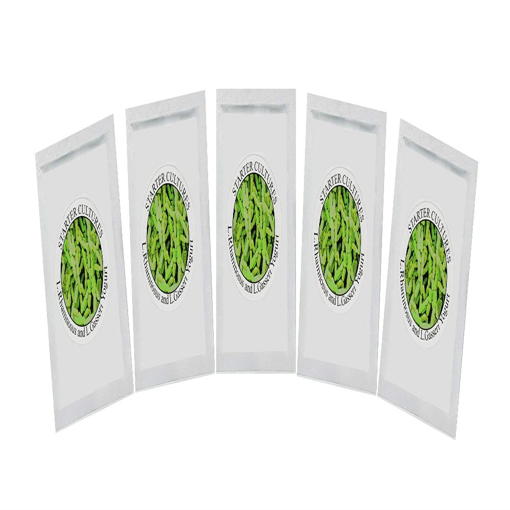 Yogurt Starter Cultures - Pack of 5 Freeze-Dried Sachets for Lactobacillus Rhamnosus and L.Gasseri Yogurt (5 sachets Pack)