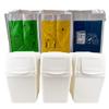 WELL HOME MOBILIARIO & DECORACIN WellHome Set of 3 White Recycling Buckets with Total Capacity 60 Liters, 39 x 23 x 33 cm with 3 Recycling Bags for Outdoor view 1
