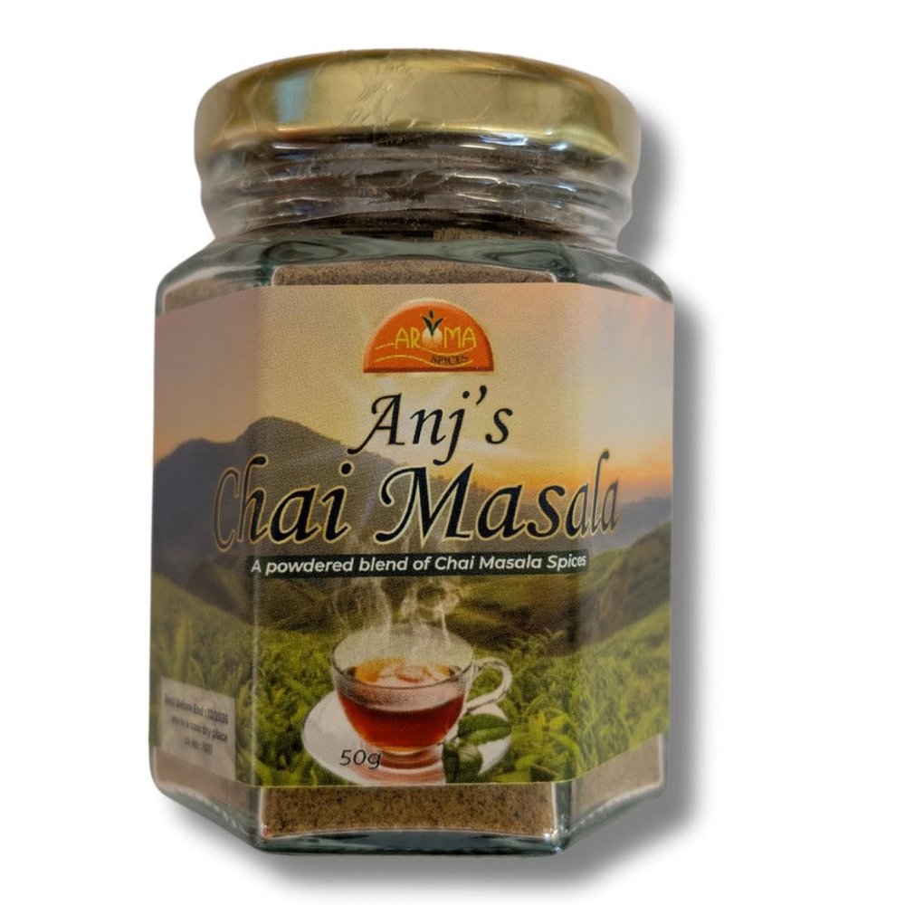 Anj's Chai Masala 50g - Chai Latte Mix Powder - Aromatic Spice Blend for Authentic Tea, Matcha, Latte Enhancements - Not Tea, Just Pure Masala Magic, Spiced Drink