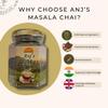 Anj's Chai Masala 50g - Chai Latte Mix Powder - Aromatic Spice Blend for Authentic Tea, Matcha, Latte Enhancements - Not Tea, Just Pure Masala Magic, Spiced Drink view 3