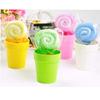 Hotaden Mini Lollipop Baby Washcloth Hand Towel Christmas Party Wedding Xmas Gift Randomly Colorful Candy Shape Towel view 1