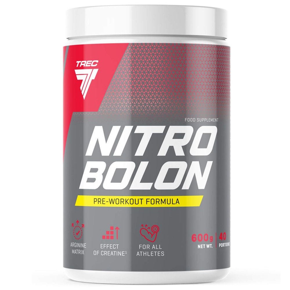 Trec Nutrition Nitrobolon - Advanced Pre-Workout Formula with Creatine Stack, Performance Enhancer, Boosts High Intensity Workouts & Rapid Absorption (600g, Orange)
