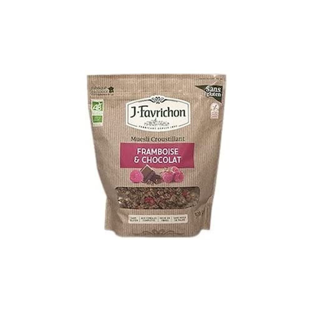 FAVRICHON Crunchy Muesli Raspberry and Chocolate 375g Standard Unique