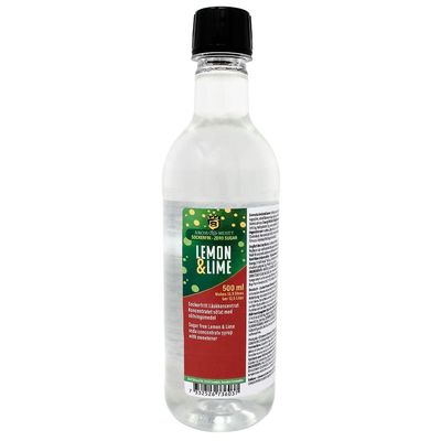 Aromhuset Zero Sugar Lemon Lime Soda Concentrate 500 ml - Makes 12.5 litres - Sugar-Free Soft Drink by Adding Flavouring to Carbonated Sparkling Fizzy Water