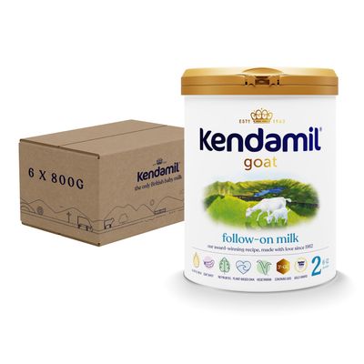 (6x800g) Kendamil Goat Follow On Milk, Stage 2  British Made, Goat Whole Milk Formula  with HMOs, with A2Milk, No Palm Oil, No Fish Oil, No SOYA, No GMOs