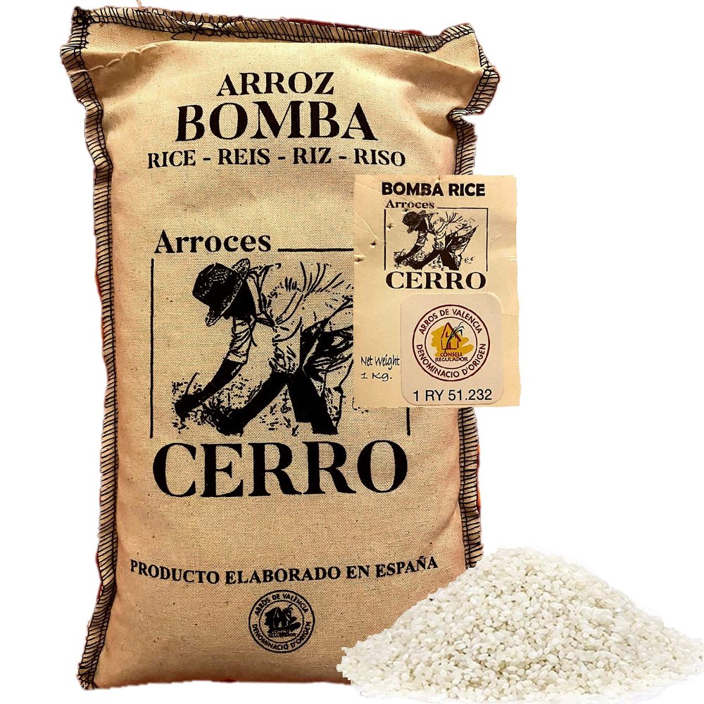 1 Kg. Bomba Paella Rice D. O. Valencia - Arroz Bomba, the White Rice from Spain