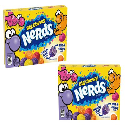 Big Chewy NERDS Soft Crunchy Candy Large Box American Sweets 2 x 120g