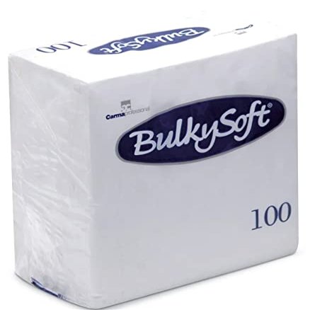 100 PCS BULKY SOFT White Paper Napkins 24CM X 24CM TISSUES Restaurant Catering 2-PLY (1)