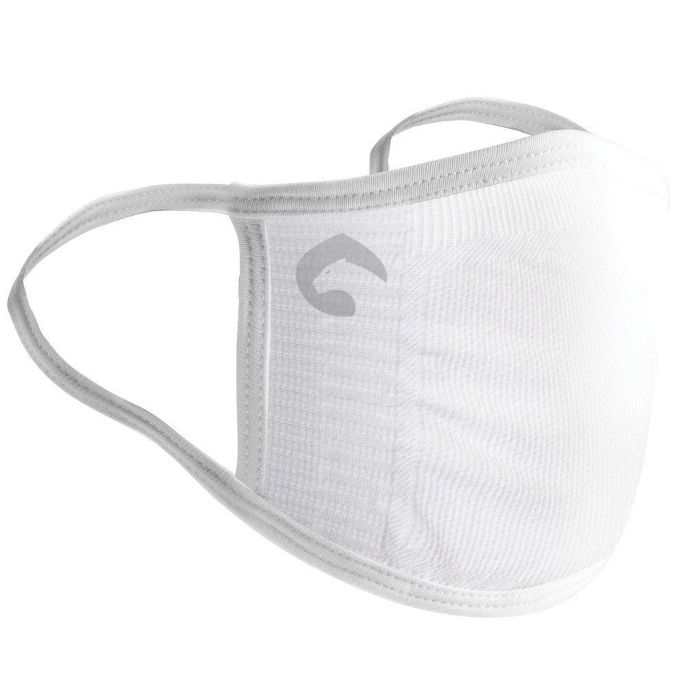 ViralOff mouth guard, no constant washing required, reduces pathogens by 99% in 2 hours (L/XL with ear loops, white).