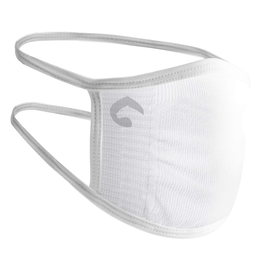 ViralOff mouth guard, no constant washing required, reduces pathogens by 99% in 2 hours (XS with head loops, white).