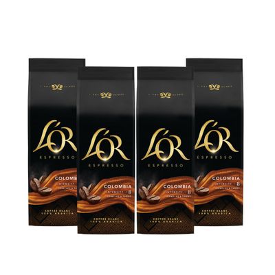L'OR Espresso Colombia Coffee Beans 500G Intensity 8 100% Arabica