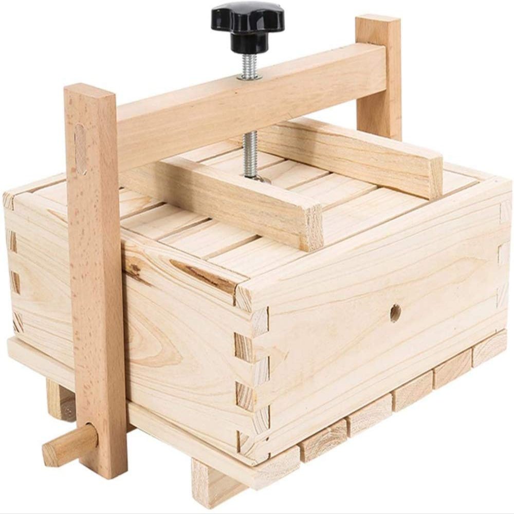 Tofu molding Box, 2-in-1 Wooden tofu Cheese Machine and Press with 3-Piece Fabric to Assemble. Can Make 3 Flavors of Tofu, Dried Tofu and Tofu Skin