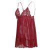Women's Baby Dolls, Chemises & Negligees Sexy V Neck Sleeveless Night Dress-Red_XL view 3