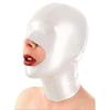 Hood Open Mouth Catsuit Clubwear Realistic Latex Mask Sexy Rubber Cosplay BC12 (XL, White) view 1
