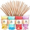 GREENDOSO Sugar For Candy Floss Machine (4x320g) - Pack of 4 Flavours (Strawberry-Bubble Gum-Banana-Vanilla) - 50 Sticks view 1
