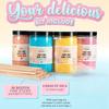GREENDOSO Sugar For Candy Floss Machine (4x320g) - Pack of 4 Flavours (Strawberry-Bubble Gum-Banana-Vanilla) - 50 Sticks view 2