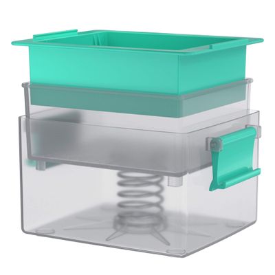 Yarkor Large Tofu Press, Tofu Presser for 12-16 oz Bricks Firm Tofu or Extra Firm Tofu, Built-in Drip Tray, Simple and Effective Design, Dishwasher Safe, Fit for 16oz Tofu, Tofu Recipe Included