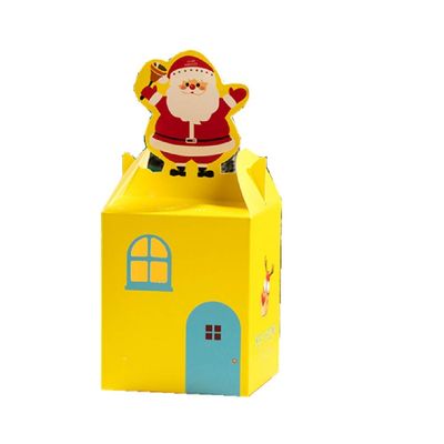 Tianneng Christmas Eve Apple Gift Box Peace Fruit Packaging Box Cartoon Packaging Box Decoration Children Gift Bag Hand Carry Gift Box 9.5 * 8.5 * 8.5/20 theme yellow