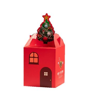 Tianneng Christmas Eve Apple Gift Box Peace Fruit Packaging Box Cartoon Packaging Box Decoration Children Gift Bag Hand Carry Gift Box 9.5 * 8.5 * 8.5/Theme red 20