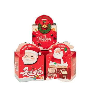 Tianneng Christmas Eve Apple Gift Box Peace Fruit Packaging Box Cartoon Packaging Box Decoration Children Gift Bag Hand Carry Gift Box 9 * 9.3 * 9.5cm/Hand-carried mixed 20 pieces