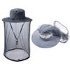 ZffXH Mosquito Fly Head Net Hat Netting Fishing Cap Bee Beekeeping Beekeeper Veil Hats for Men Women Dark Grey view 1