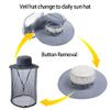 ZffXH Mosquito Fly Head Net Hat Netting Fishing Cap Bee Beekeeping Beekeeper Veil Hats for Men Women Dark Grey view 2