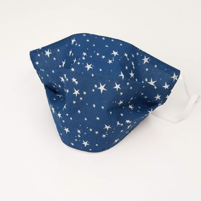 Christmas Stars Cotton Face Mask Reversible, Washable, Reusable, Eco-friendly -Made in UK
