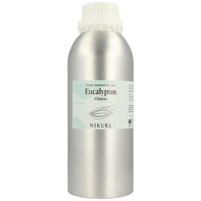 Nikura Eucalyptus (Chinese) Essential Oil - 1 kg | Great for Candle Making Supplies, Wax Melts, Aromatherapy Oil, Natural Soap Making, Bath Bombs | 100% Pure Natural Oils | Vegan & UK Made