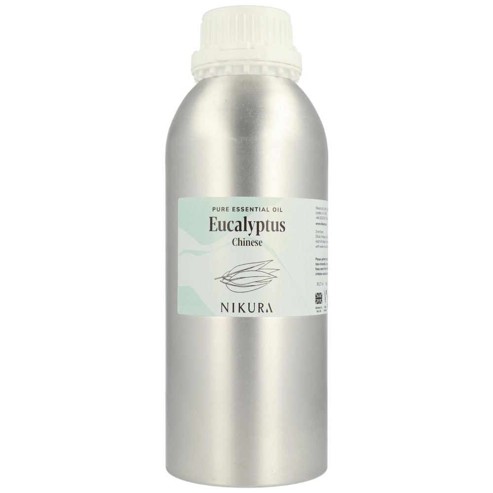 Nikura Eucalyptus (Chinese) Essential Oil - 1 kg | Great for Candle Making Supplies, Wax Melts, Aromatherapy Oil, Natural Soap Making, Bath Bombs | 100% Pure Natural Oils | Vegan & UK Made