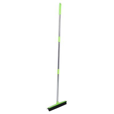 Squeegee Edge Easy To Clean Dust Removal Floor Sweeper, Telescopic Floor Broom, Tiles Pet Hair Carpets for Floors(green)