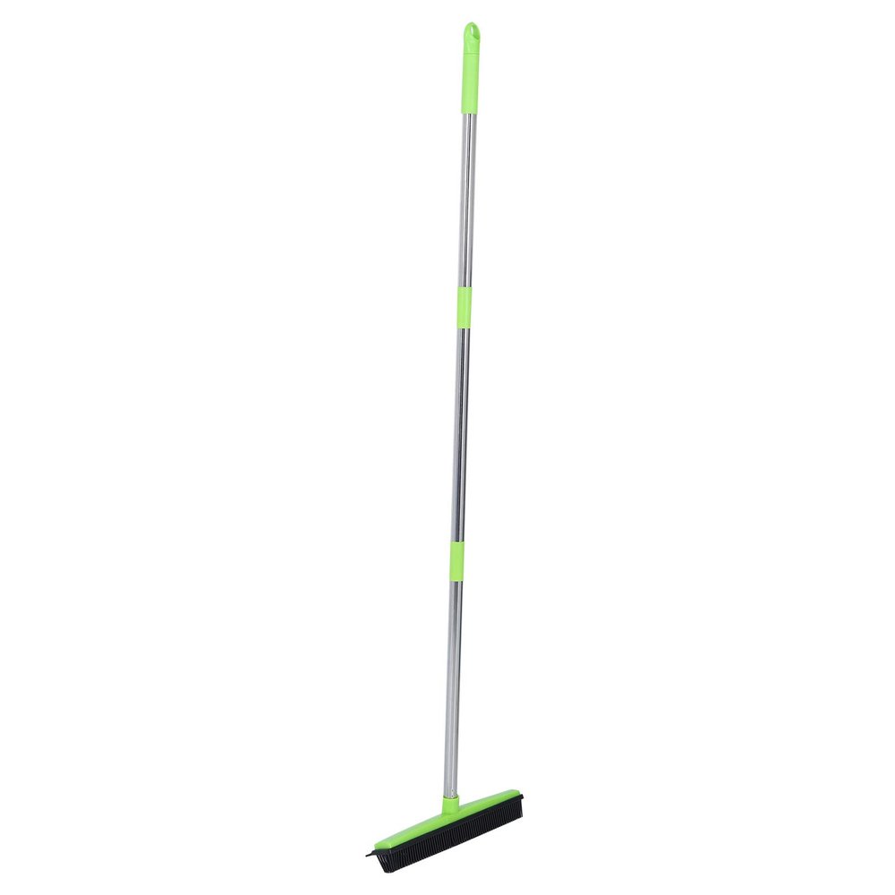 Squeegee Edge Easy To Clean Dust Removal Floor Sweeper, Telescopic Floor Broom, Tiles Pet Hair Carpets for Floors(green)