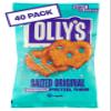 Olly's Pretzel Thins, Original Salted, 35g (Pack of 40), Handy Snack Pouches, Healthy Plant-Based Vegan Snacks for Dipping, Low Calorie Snacks, Low Fat, Source of Fibre, No Preservatives view 1