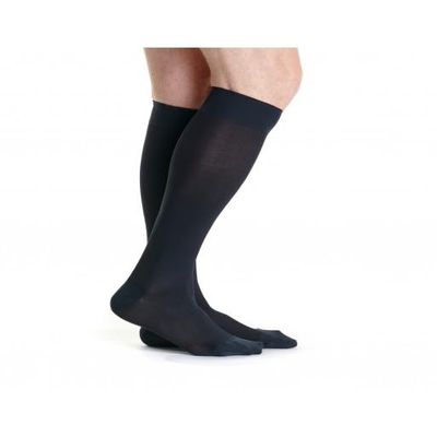 ELLY Medium Compression Stockings, Cotton Rich - Blue - Medium