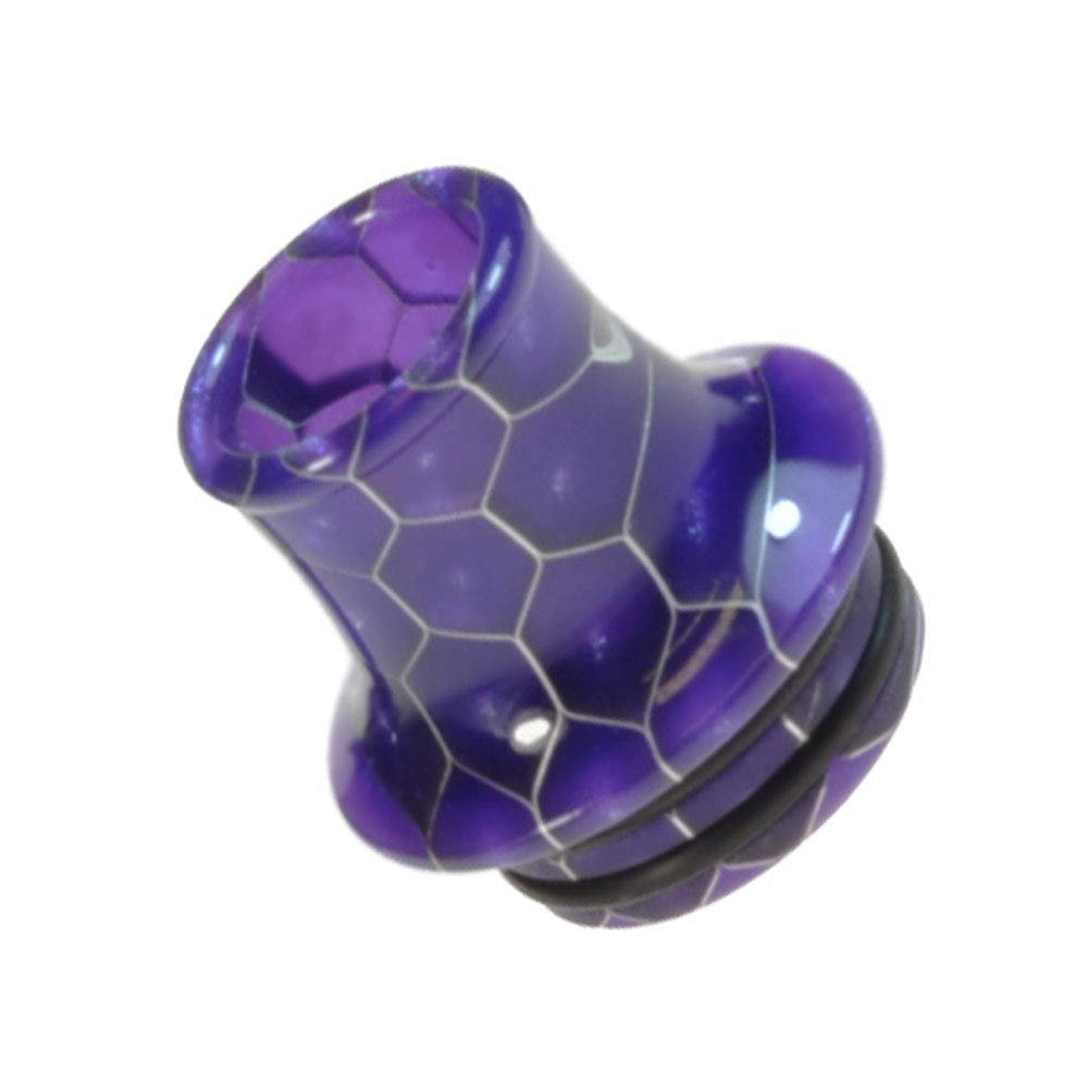 Armerah Cone 810 Drip Tip eCig Mouthpiece Short/Big Snakeskin Epoxy Resin Single Purple