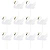 10pcs Small Swan Cake Topper Party Birthday Dessert Fruit Sticks Decorative Insert Card Cupcake Toppers Decoration view 2