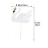 10pcs Small Swan Cake Topper Party Birthday Dessert Fruit Sticks Decorative Insert Card Cupcake Toppers Decoration view 4