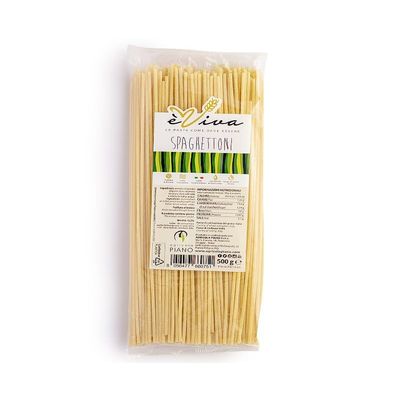 Agricola Piano - Spaghettoni | Artisanal Bronze-Cut Pasta with Wheat Germ 500g Slow Drying - Italian Wheat Viva