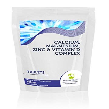 Calcium Magnesium Zinc & Vitamin D Tablets Mineral Food Supplement Complex - UK - Pack of 180 Pills