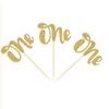 Confetti - One Cupcake Toppers (Pack of 20) Gold Glitter Cupcake Toppers for Kids First Birthday Party Decoration view 3