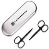 Beauty Scissors Set Eyebrow Scissors Nose Hair Removal Beard Scissors Men - 2 Pieces Sharp, Small, Matte Black view 1