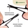 Beauty Scissors Set Eyebrow Scissors Nose Hair Removal Beard Scissors Men - 2 Pieces Sharp, Small, Matte Black view 3