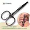 Beauty Scissors Set Eyebrow Scissors Nose Hair Removal Beard Scissors Men - 2 Pieces Sharp, Small, Matte Black view 4