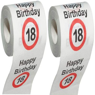 MIK funshopping Joke Item Decorative Fun Toilet Paper Round Birthday Funny Gift (18th Birthday - 2 Rolls)