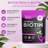 Biotin 20000 mcg Per Serving 120 Vegan Tablets 2 Per Day not Capsules or Gummies High Strength Biotin Supplement for Healthy Hair Growth, Skin & Nails UK Made Vitamin B7 Tablets view 2